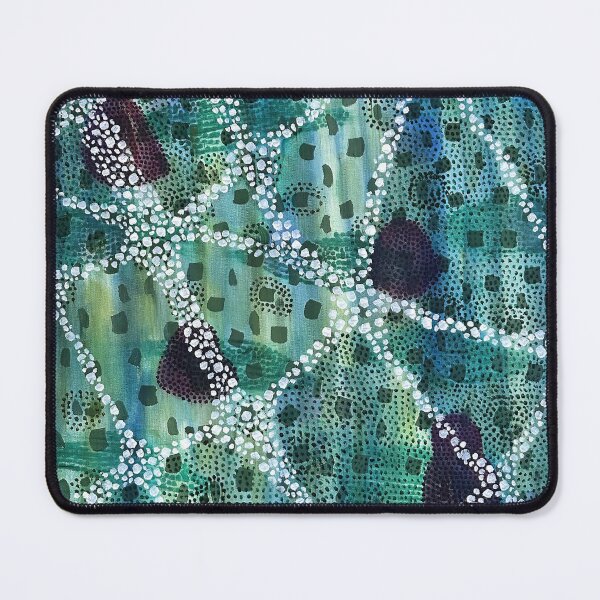 Aperçu de l'œuvre Passage : Un motif vert et blanc créée et vendue par meglinkdesign.