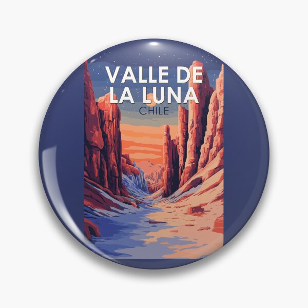 Item preview, Valle de la Luna Chile Illustration Travel Art Vintage designed and sold by KrisSidDesigns.