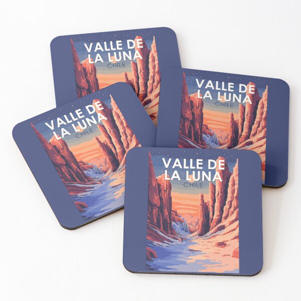 Item preview, Valle de la Luna Chile Illustration Travel Art Vintage designed and sold by KrisSidDesigns.