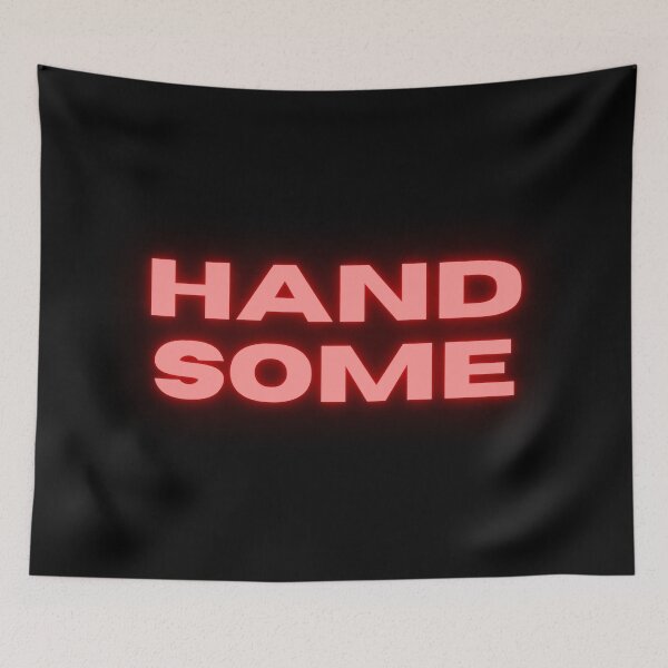 Item preview, Handsome red neon text  designed and sold by jackoslimited.