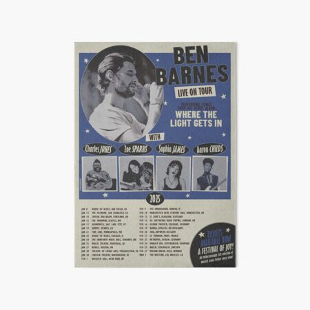 Item preview, Ben Barnes Live On Tour Poster designed and sold by somedaygraphics.
