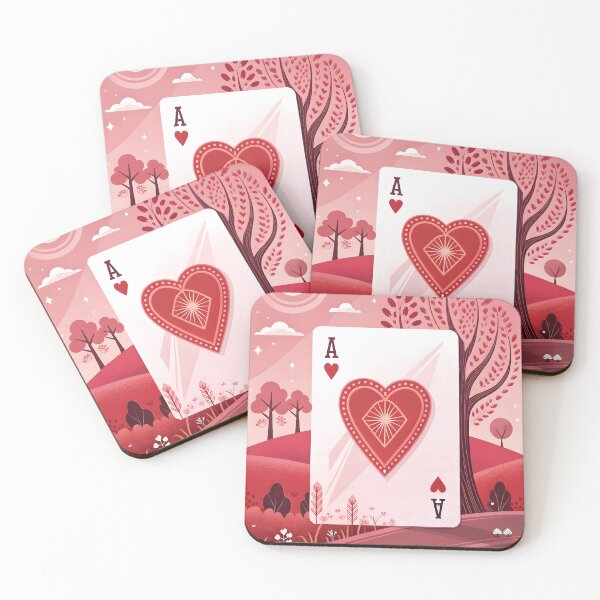 Item preview, ace of hearts card designed and sold by DuskTillDown.