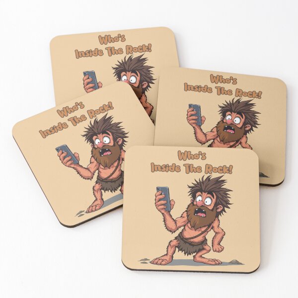 Item preview, Funny Caveman – Stone Age Meets Modern Tech designed and sold by Yehia-Massoud.