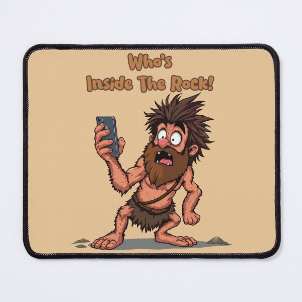 Item preview, Funny Caveman – Stone Age Meets Modern Tech designed and sold by Yehia-Massoud.