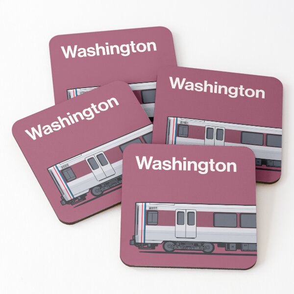 Item preview, Washington 3000 Series Maroon World Train Side USA designed and sold by VoodooCircus.