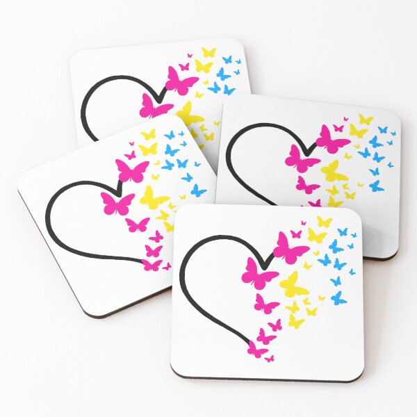 Item preview, Pan-Pride Heart and Butterflies  designed and sold by QueenS-Gallery.