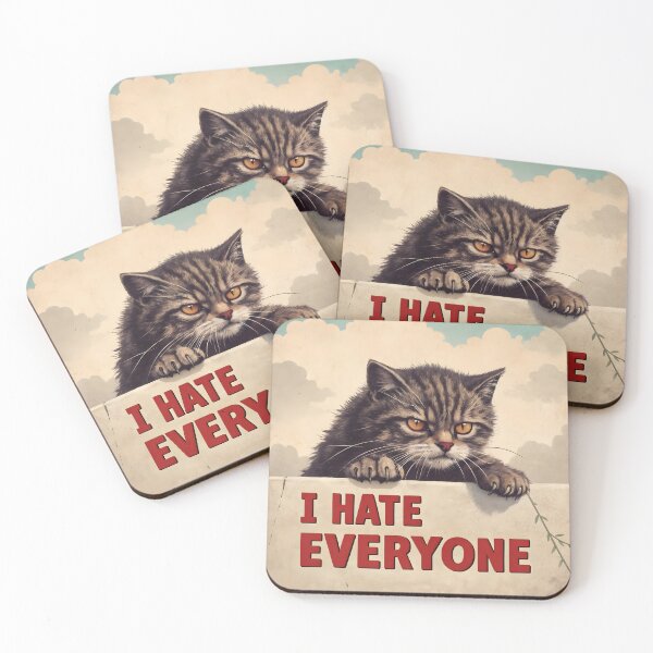 Item preview, i hate everyone cat designed and sold by DuskTillDown.