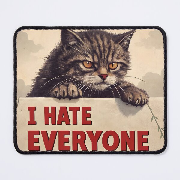 Item preview, i hate everyone cat designed and sold by DuskTillDown.
