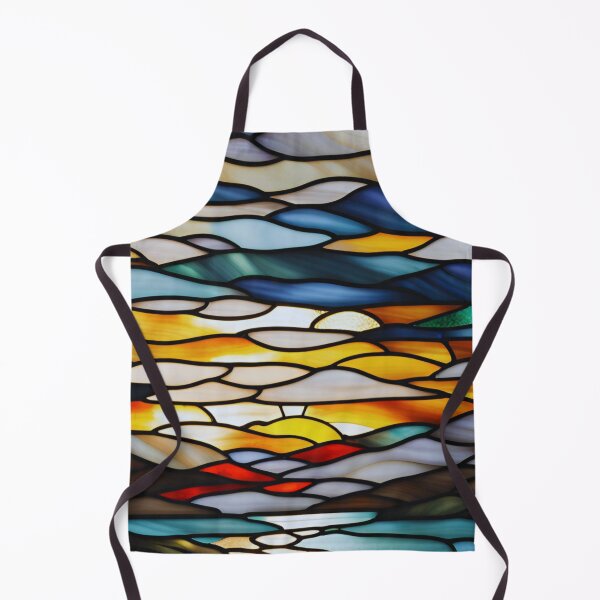 Item preview, Stained Glass Sunset – Abstract Colorful Sky Art designed and sold by Art Garden.