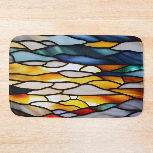 Item preview, Stained Glass Sunset – Abstract Colorful Sky Art designed and sold by Art Garden.