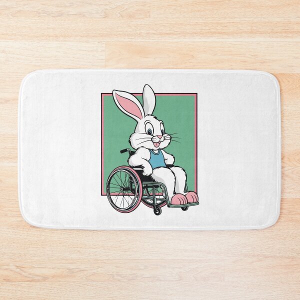 Item preview, Framed Bunny in Motion Wheelchair Awareness Gift designed and sold by It's Wheelie Cool.