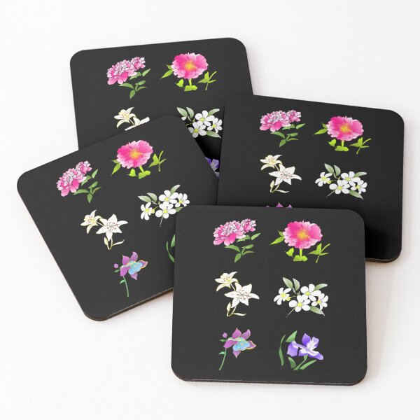 Item preview, Watercolor Flowers collection peony lily iris plumeria floral designed and sold by Artstastic.