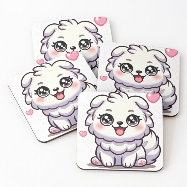Item preview,  Cute Kawaii Fluffy Hokkaido Dog designed and sold by DoodleWoofs.