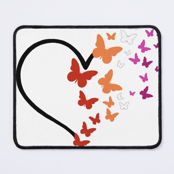 Item preview, Lesbian Pride Heart and Butterflies  designed and sold by QueenS-Gallery.
