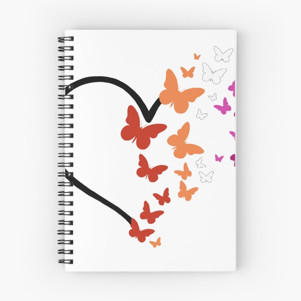 Item preview, Lesbian Pride Heart and Butterflies  designed and sold by QueenS-Gallery.