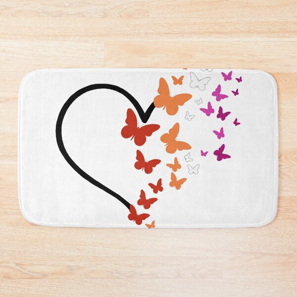 Item preview, Lesbian Pride Heart and Butterflies  designed and sold by QueenS-Gallery.