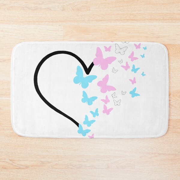 Item preview, Trans Pride Heart and Butterflies  designed and sold by QueenS-Gallery.