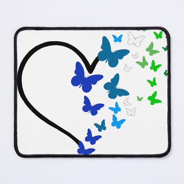 Item preview, MLM Gay Pride Heart and Butterflies  designed and sold by QueenS-Gallery.