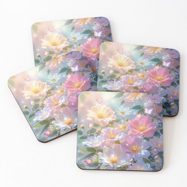 Item preview, Liberty London, Celestial multicolored flowers with glowing petals designed and sold by taherismail.