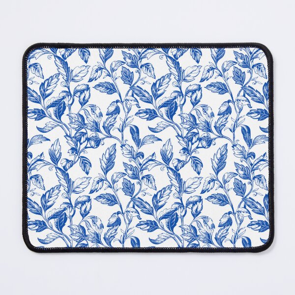 Aperçu de l'œuvre L'élégance sophistiquée de la vigne bleue sur fond noir créée et vendue par AppliedDesigns1.