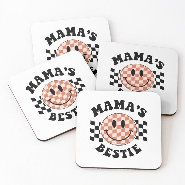Item preview, Mama's Bestie Retro Checkered Smiley Face designed and sold by JoelFox165.
