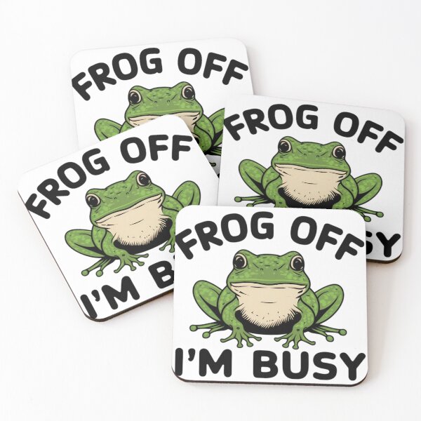 Item preview, Frog Off, I’m Busy | Funny Frog Pun | Sarcastic Amphibian Humor | Sassy Animal Quote designed and sold by PaintedPixels01.