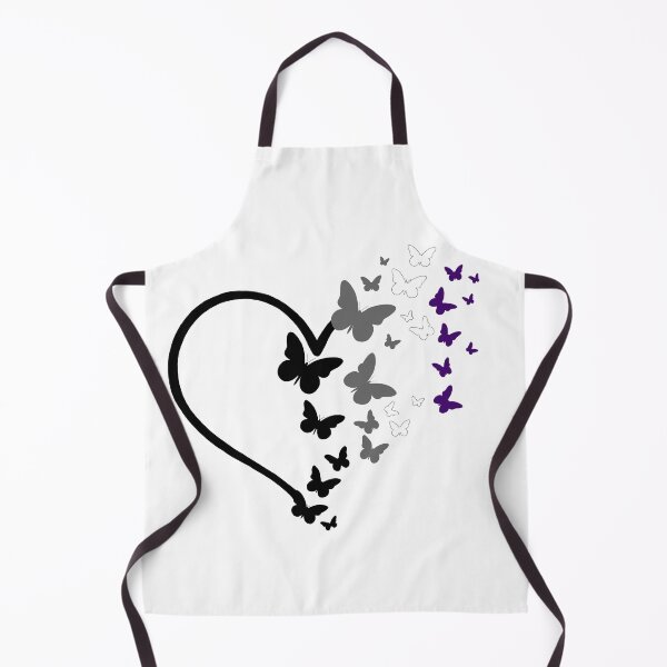 Item preview, Asexual Pride Heart and Butterflies  designed and sold by QueenS-Gallery.