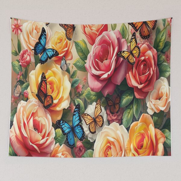 Item preview, Liberty London, Artistic image of colourful roses designed and sold by taherismail.