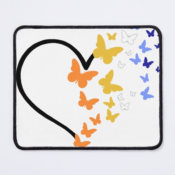 Item preview, Aro/Ace Pride Heart and Butterflies designed and sold by QueenS-Gallery.