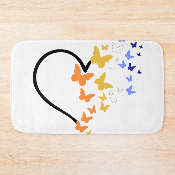 Item preview, Aro/Ace Pride Heart and Butterflies  designed and sold by QueenS-Gallery.