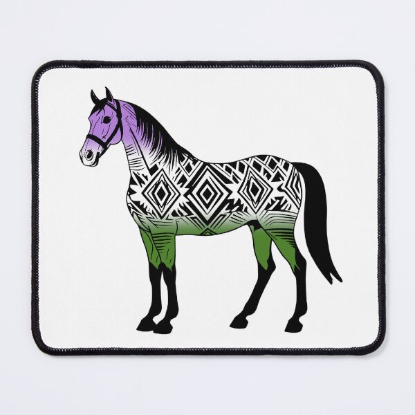Item preview, Genderqueer Tribal Horse Design – Vibrant Pride Artwork designed and sold by Travelslightly.