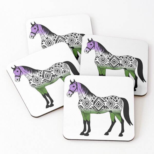 Item preview, Genderqueer Tribal Horse Design – Vibrant Pride Artwork designed and sold by Travelslightly.