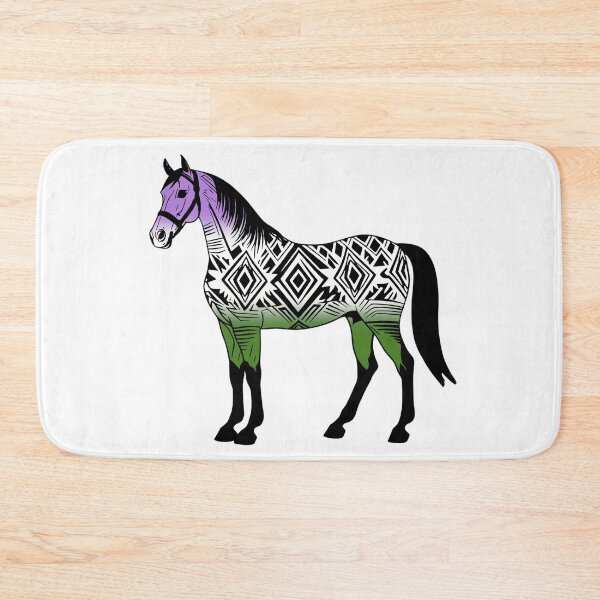 Item preview, Genderqueer Tribal Horse Design – Vibrant Pride Artwork designed and sold by Travelslightly.