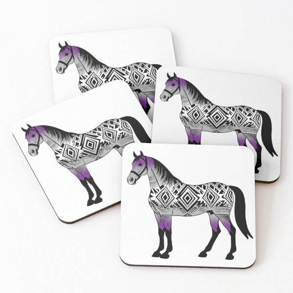Item preview, Greysexual Tribal Horse Design – Vibrant Pride Artwork designed and sold by Travelslightly.