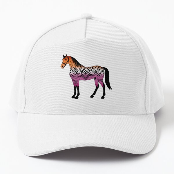 Aperçu de l'œuvre Motif de cheval tribal lesbien – Œuvre d’art vibrante de fierté créée et vendue par Travelslightly.