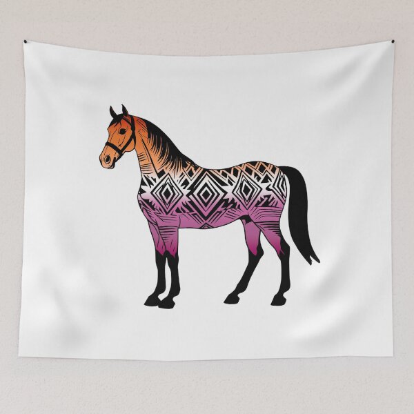 Item preview, Lesbian Tribal Horse Design – Vibrant Pride Artwork designed and sold by Travelslightly.