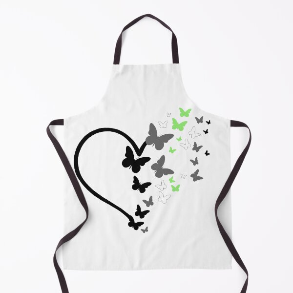 Item preview, Agender Pride Heart and Butterflies  designed and sold by QueenS-Gallery.