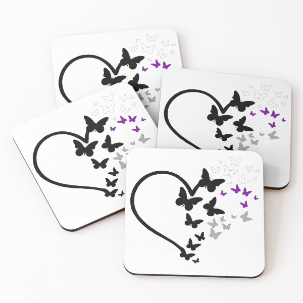 Item preview, Demisexual Pride Heart and Butterflies  designed and sold by QueenS-Gallery.