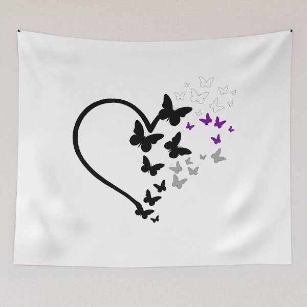 Item preview, Demisexual Pride Heart and Butterflies  designed and sold by QueenS-Gallery.