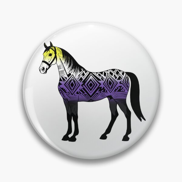 Item preview, Nonbinary Tribal Horse Design – Vibrant Pride Artwork designed and sold by Travelslightly.