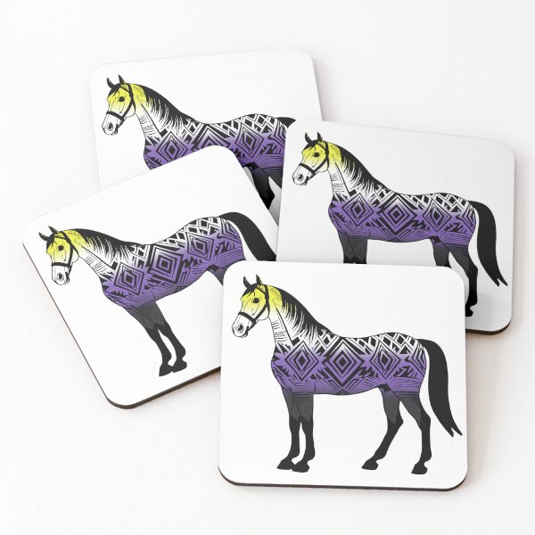 Item preview, Nonbinary Tribal Horse Design – Vibrant Pride Artwork designed and sold by Travelslightly.