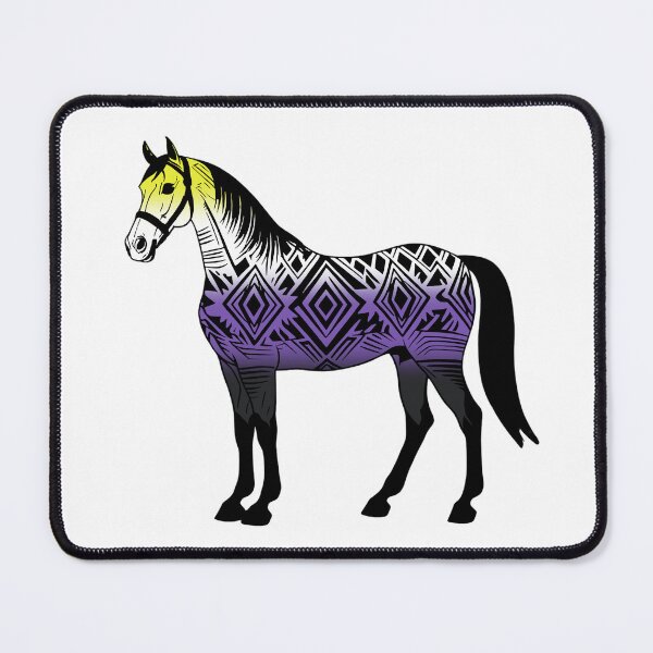 Item preview, Nonbinary Tribal Horse Design – Vibrant Pride Artwork designed and sold by Travelslightly.
