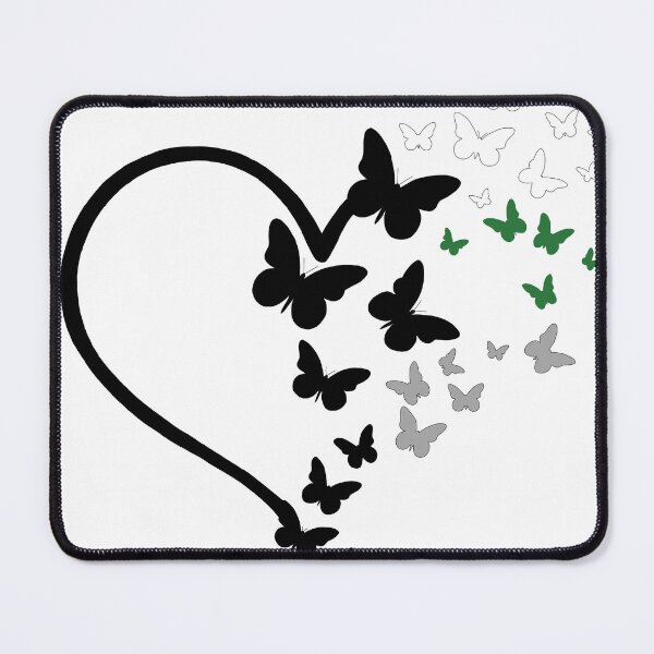 Item preview, Demiromantic Pride Heart and Butterflies designed and sold by QueenS-Gallery.