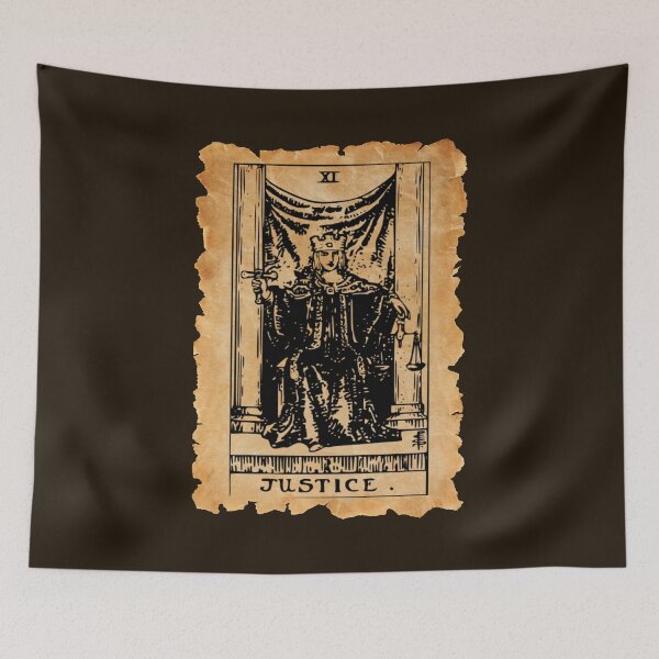 Item preview, Justice Tarot Card - Vintage Rough Edges designed and sold by MFGB-Creations.