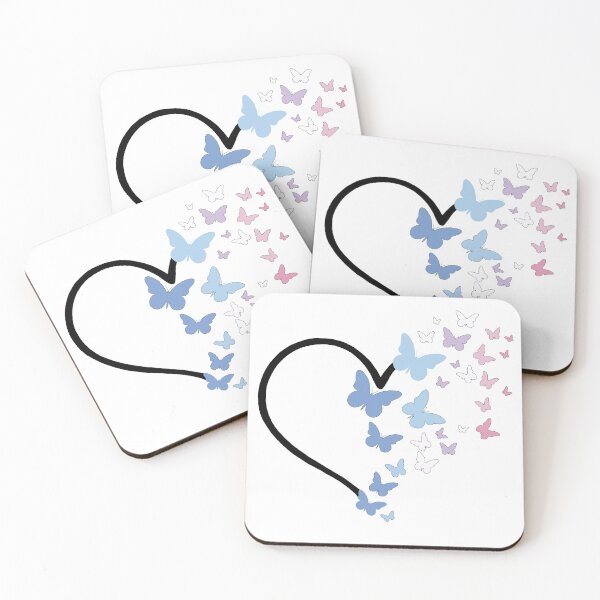 Item preview, Bigender Pride Heart and Butterflies  designed and sold by QueenS-Gallery.