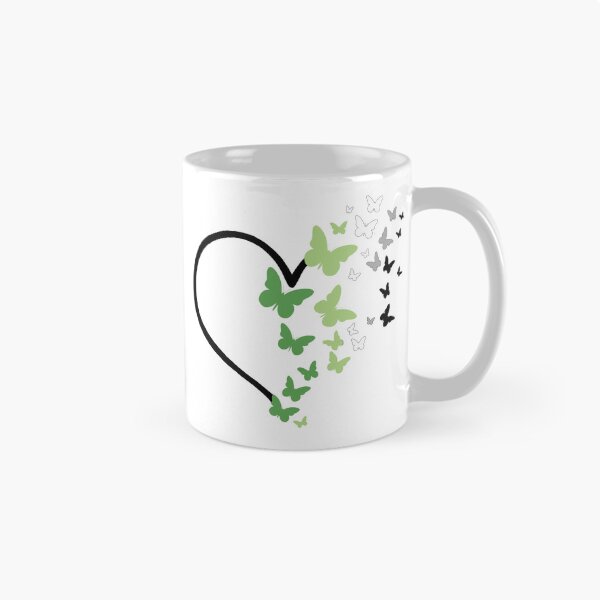 Item preview, Aromantic Pride Heart and Butterflies  designed and sold by QueenS-Gallery.