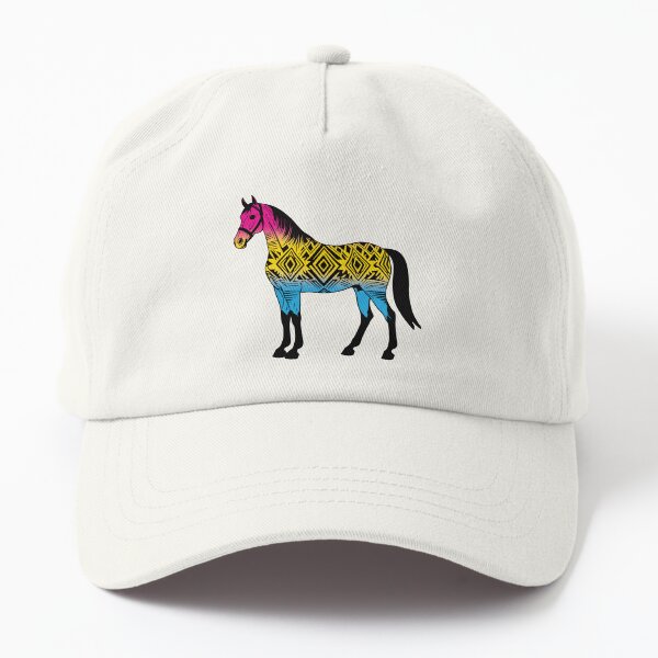 Aperçu de l'œuvre Motif de cheval tribal panexué – Œuvre d’art vibrante de fierté créée et vendue par Travelslightly.