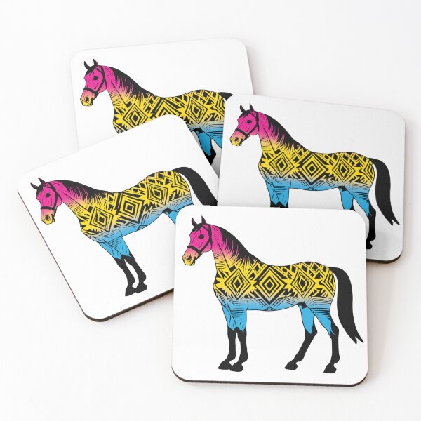 Item preview, Panisexual Tribal Horse Design – Vibrant Pride Artwork designed and sold by Travelslightly.