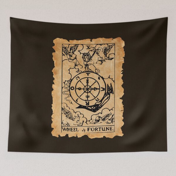 Item preview, Wheel of Fortune Tarot Card - Vintage Rough Edges designed and sold by MFGB-Creations.