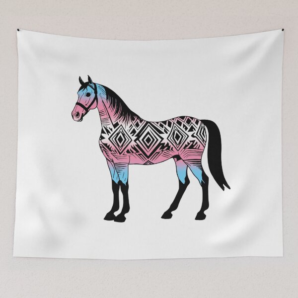 Item preview, Transgender Tribal Horse Design – Vibrant Pride Artwork designed and sold by Travelslightly.
